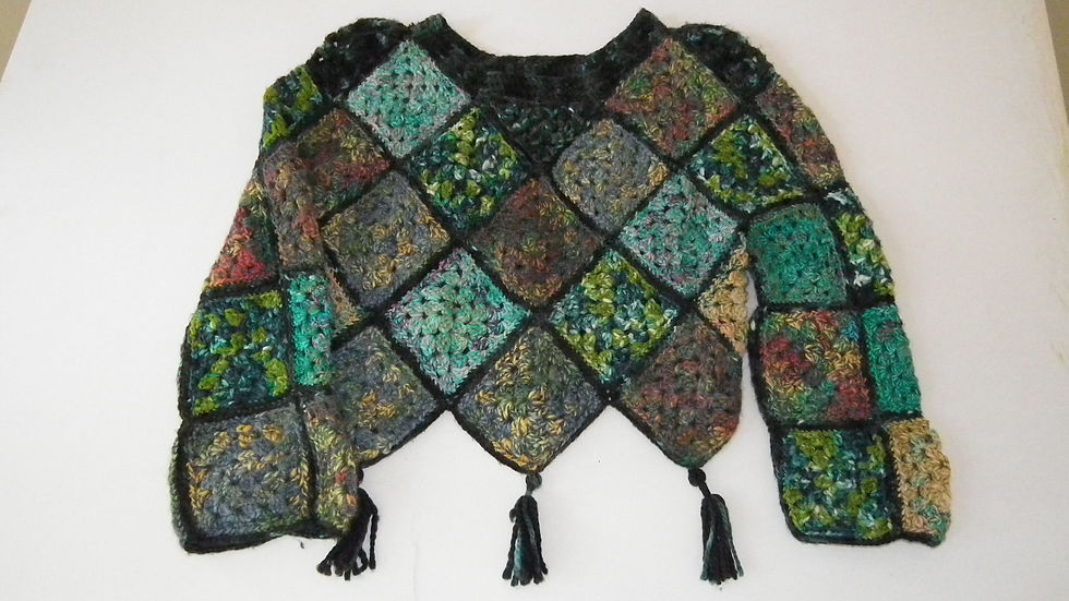 Thumbnail: Black block merino pull-over