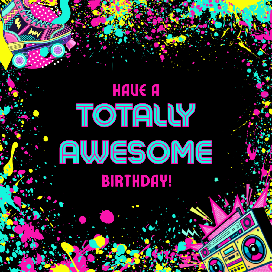 Awesome Birthday Gift Tag - Printable Digital File - 3x3 - INSTANT DOWNLOAD