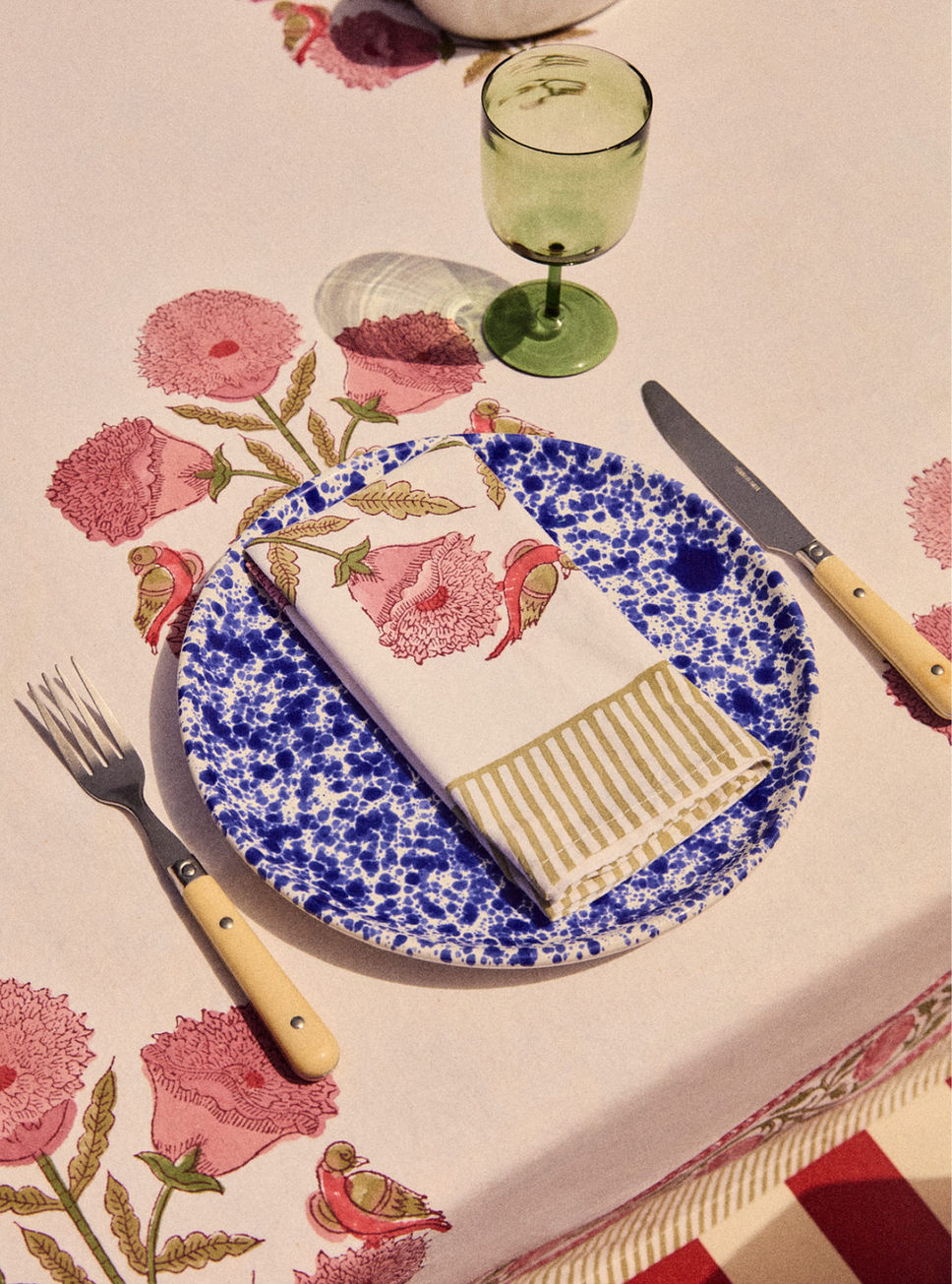 Siena Splatter Large Blue Plate | Villa Cetinale Ceramics | Italian Artisan Pottery