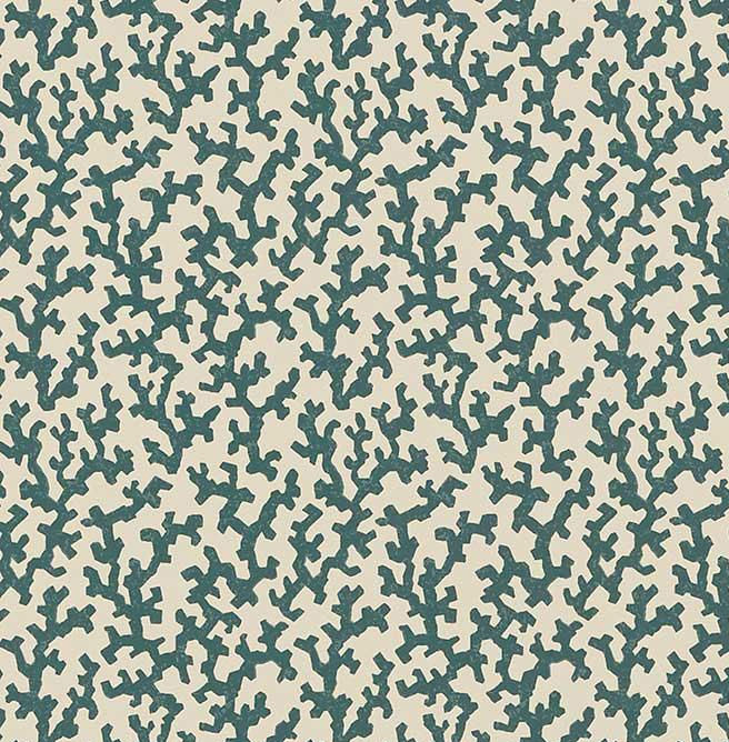 Grenney Greig Wallpaper Wallcovering - Folly - Peacock Blue