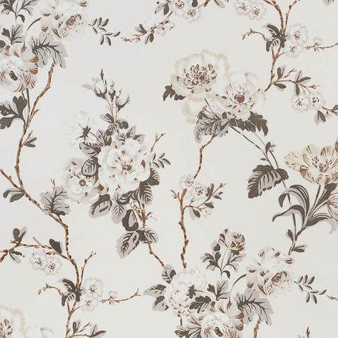 Betty Chintz Fabric Charcoal