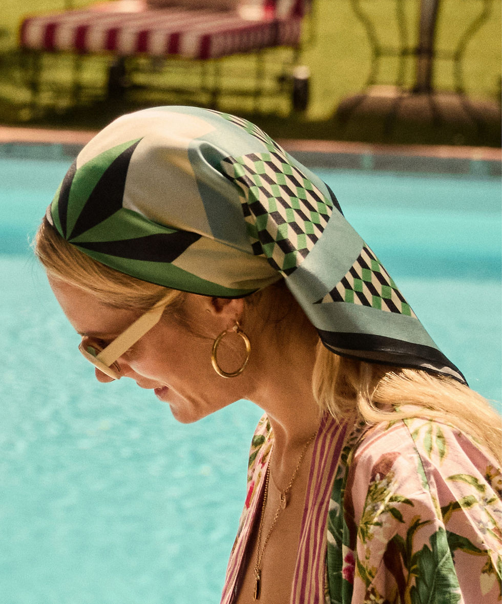 Emerald Star of Chigi Scarf | 100% Silk Scarf | Villa Cetinale