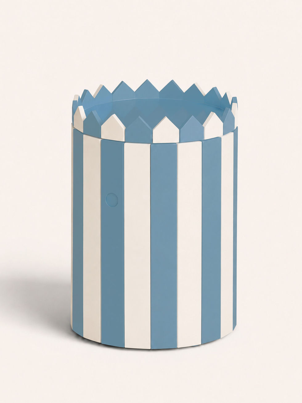 Striped Barrel Table & Large Crown Tray Set | Christabel Hart & Co