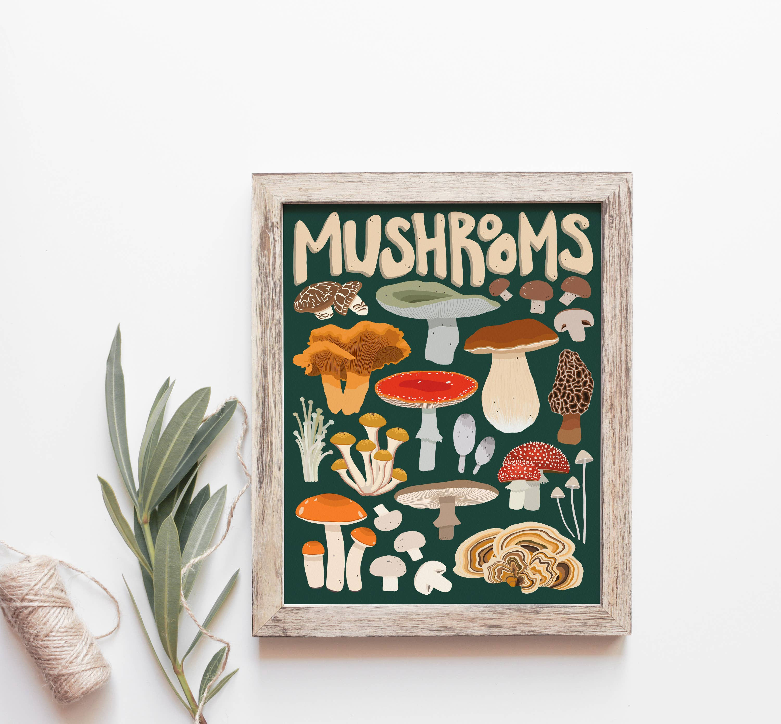 Mushroom Art Print | Mushroom Wall Decor