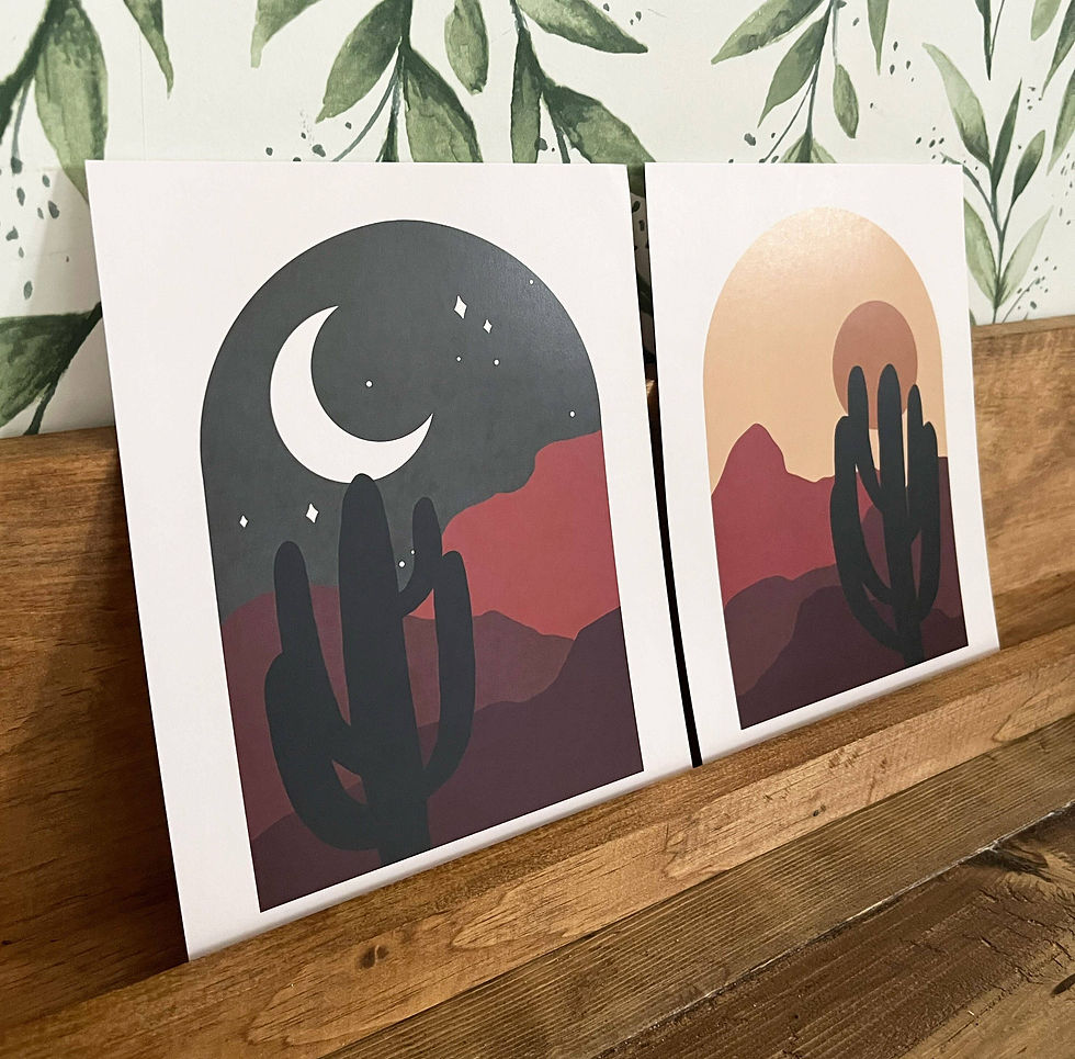 Thumbnail: Desert Sun Art Print  |  Cactus Wall Art