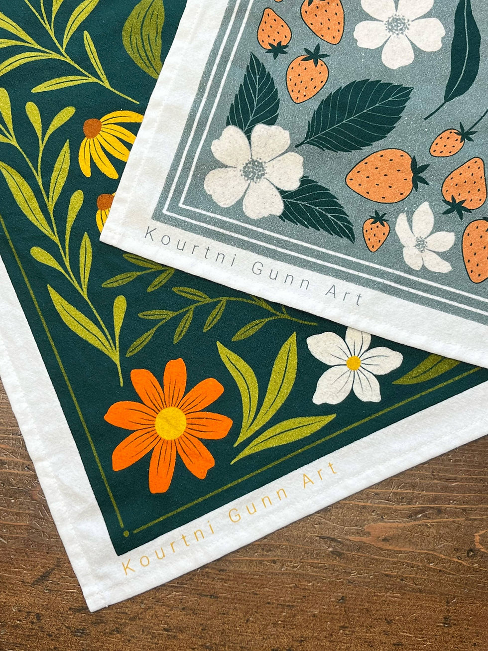 Thumbnail: Floral Flour Sack Towel  |  Flower Tea Towel