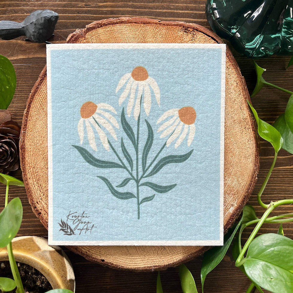 Thumbnail: Swedish Dishcloth  |  Eco-Friendly Dish Cloth  |  Daisies