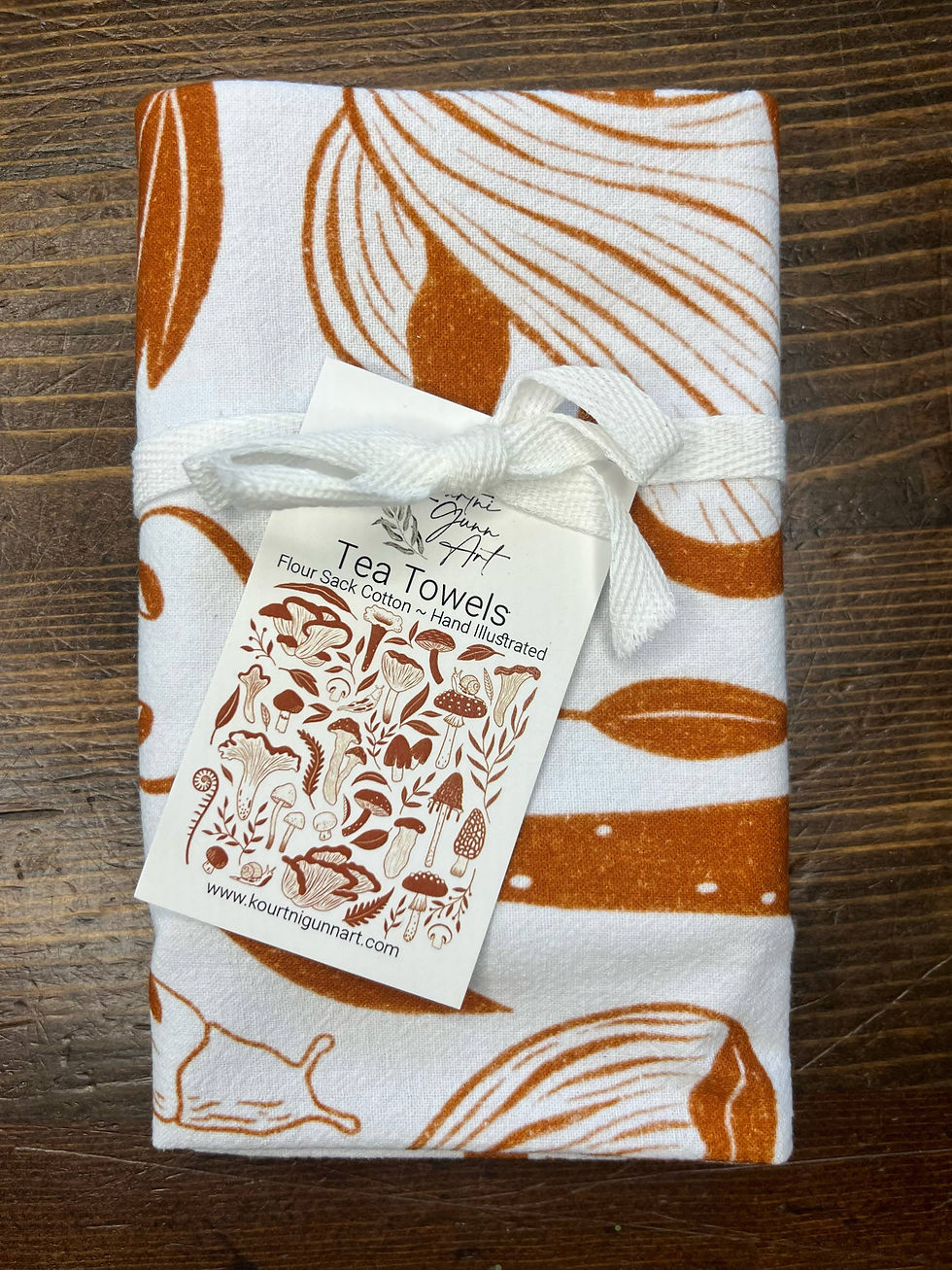 Thumbnail: Mushroom Flour Sack Towel  |  Mushroom Tea Towel