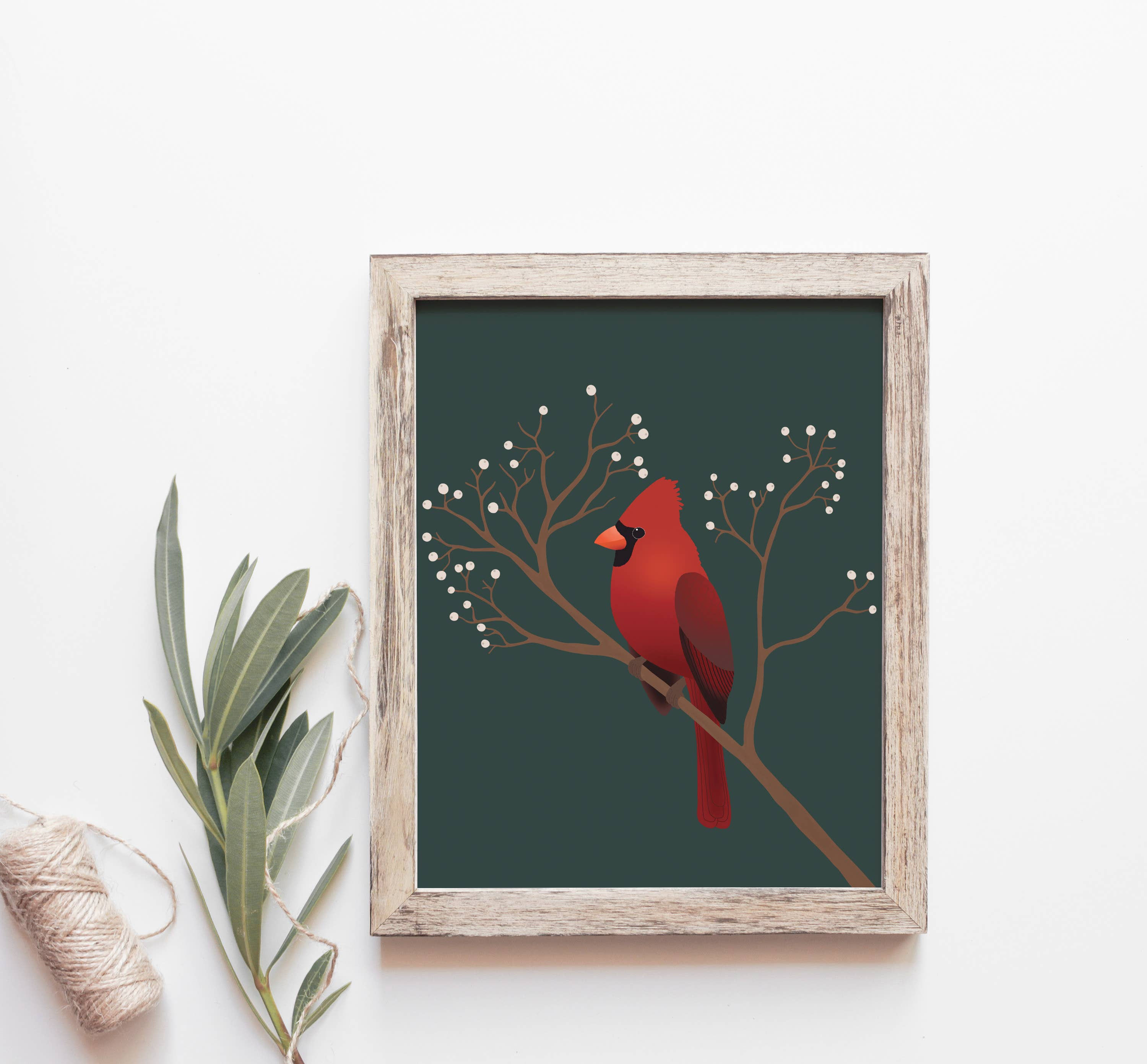Cardinal Art Print | Bird Wall Decor