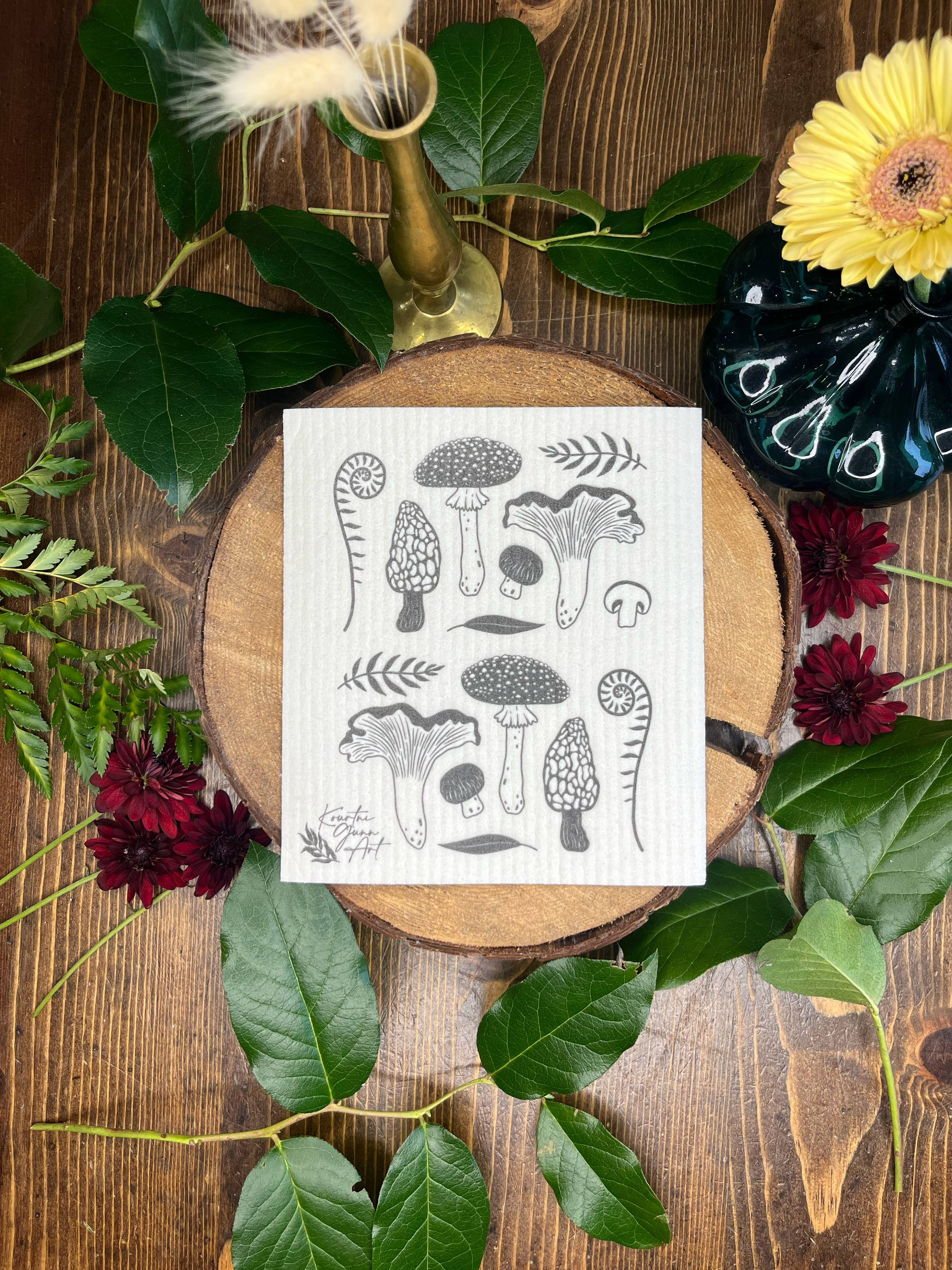 Swedish Dishcloth | Eco-Friendly Dish Cloth | Mushrooms
