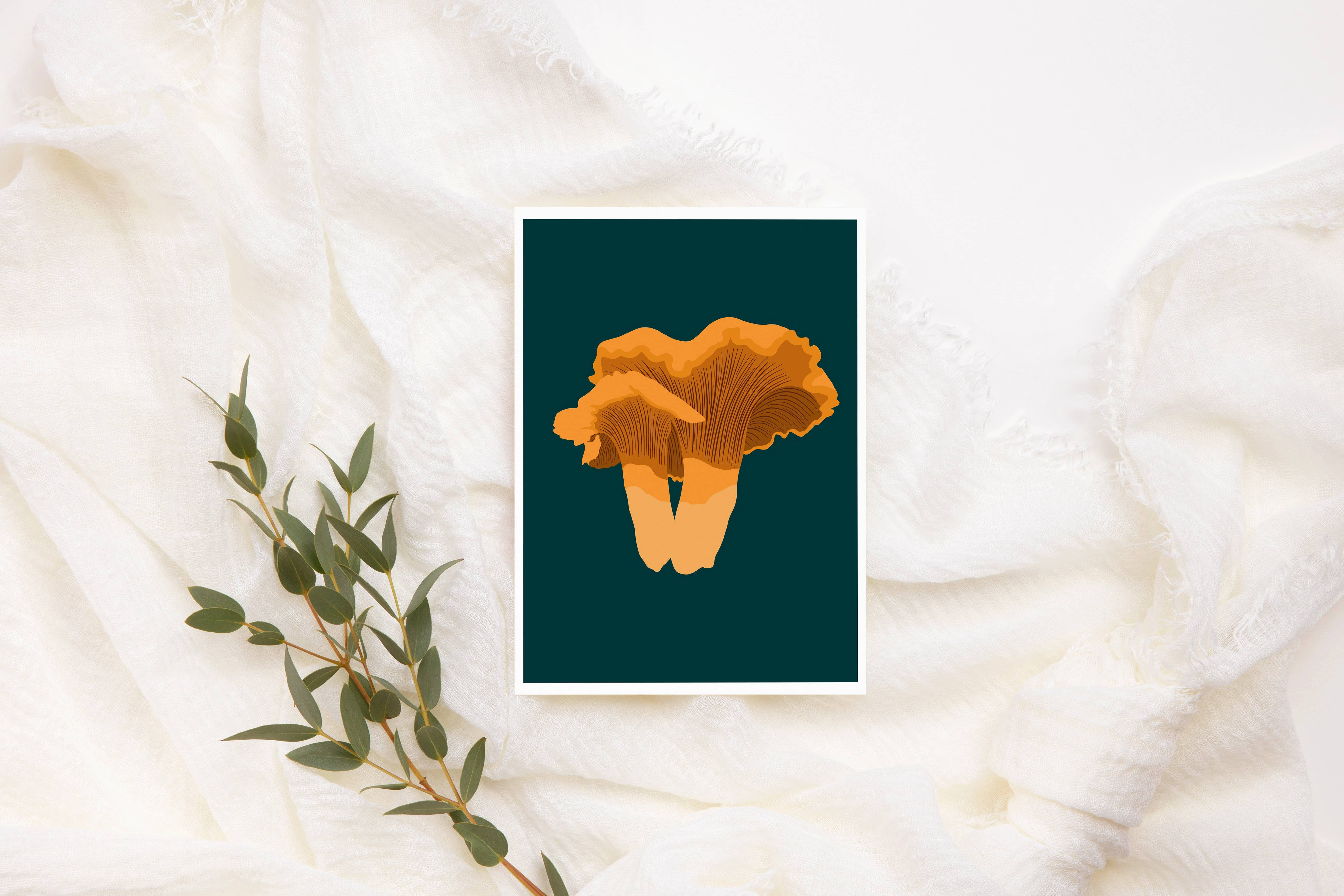 Mushroom Greeting Card | Chanterelle Birthday Card