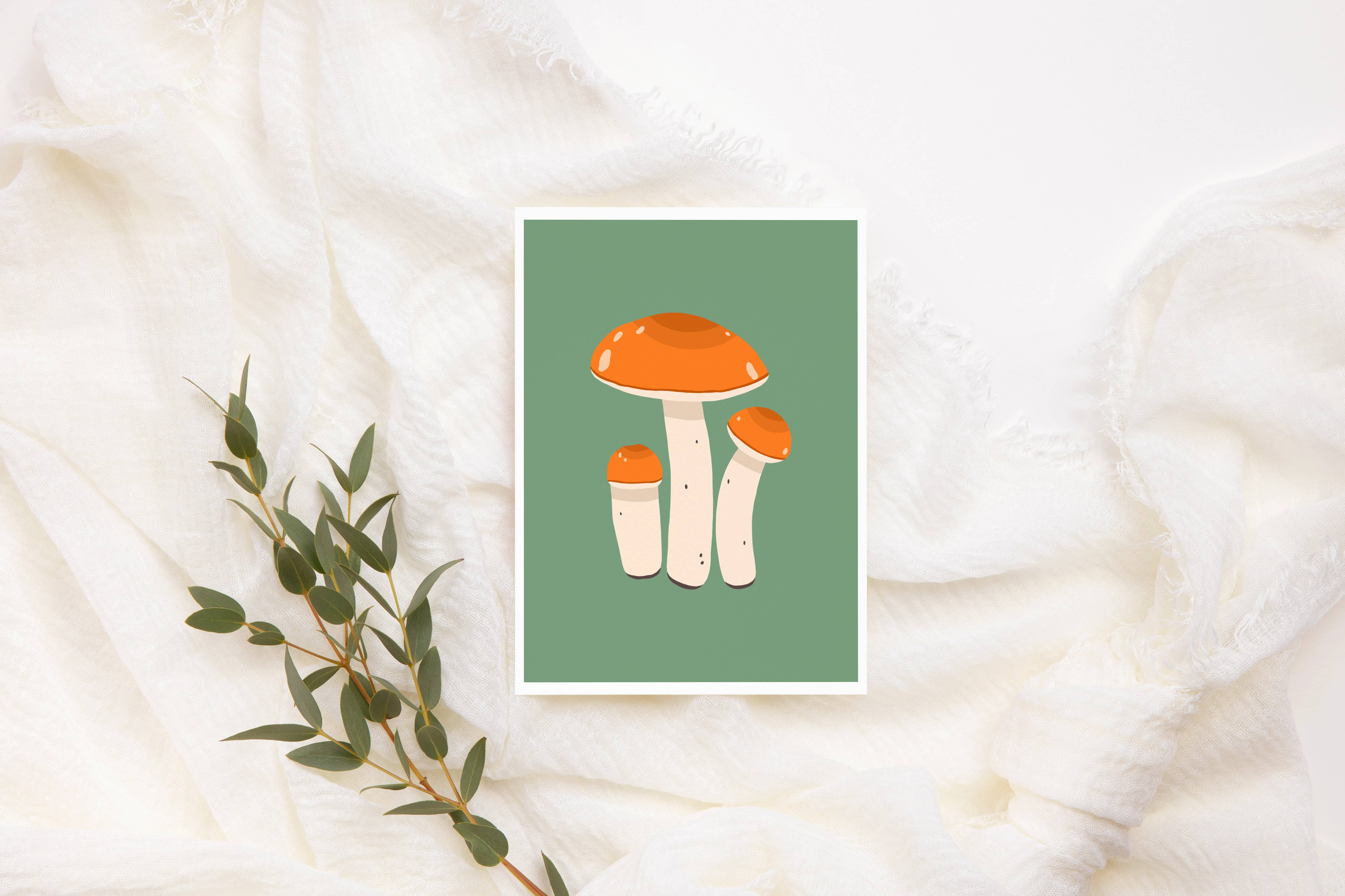 Mushroom Greeting Card  |  Bolete Birthday Card