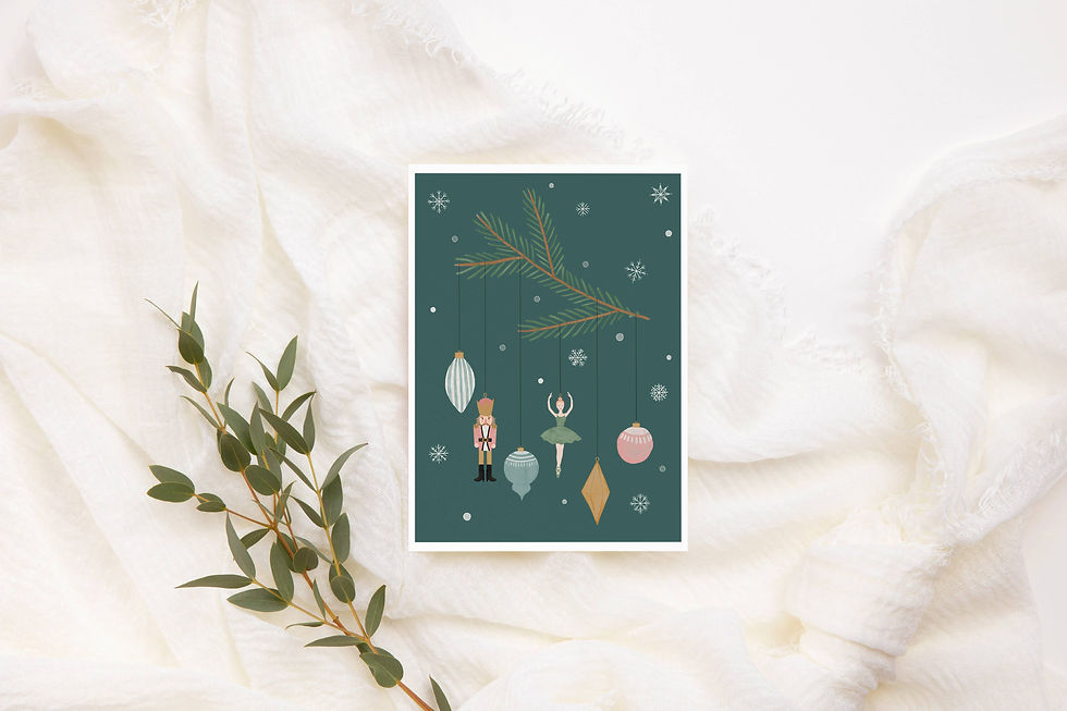 Thumbnail: Christmas Tree Ornament Greeting Card  |  Christmas Card