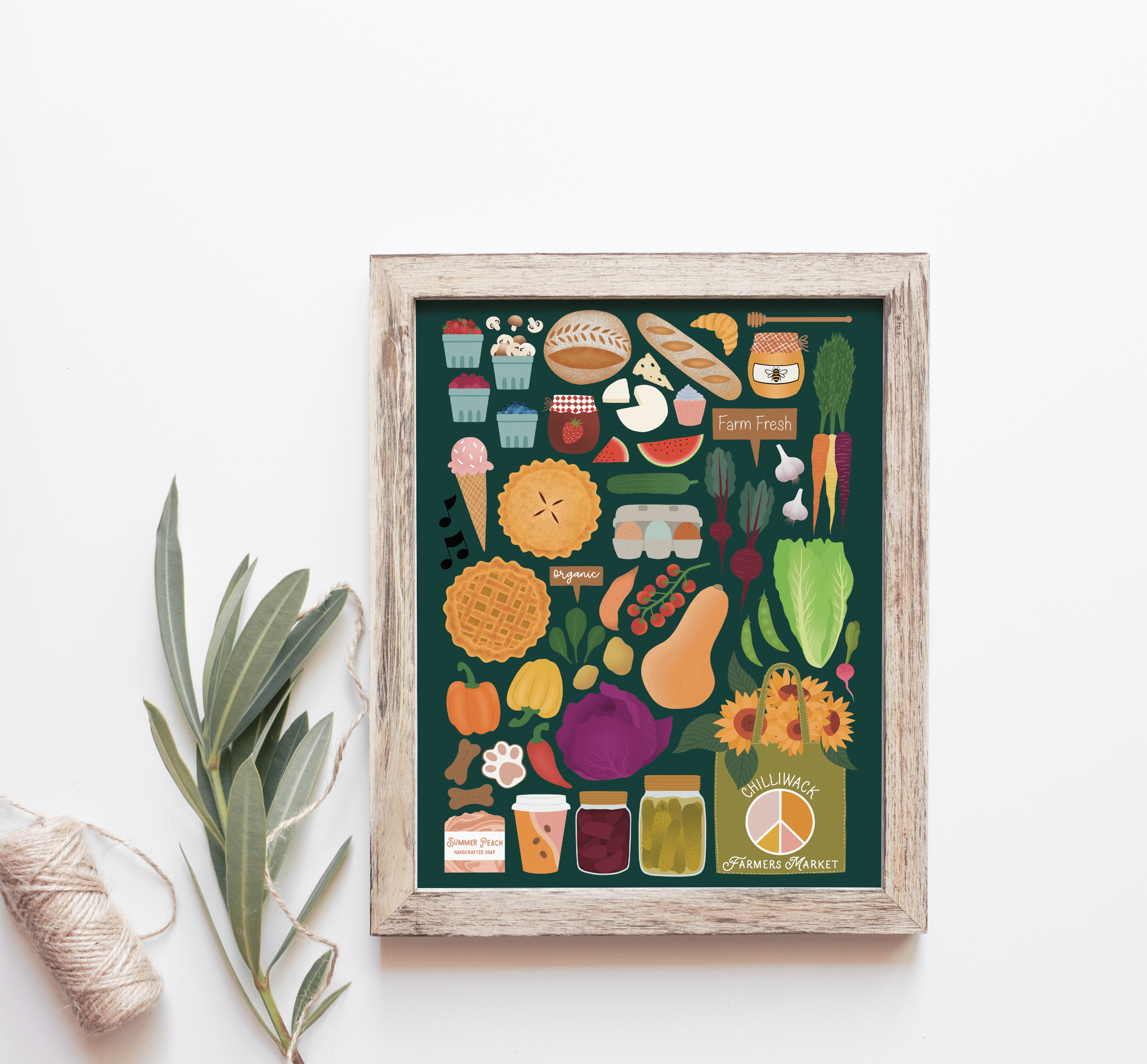Farmers Market Art Print | Farmers Market Wall Decor
