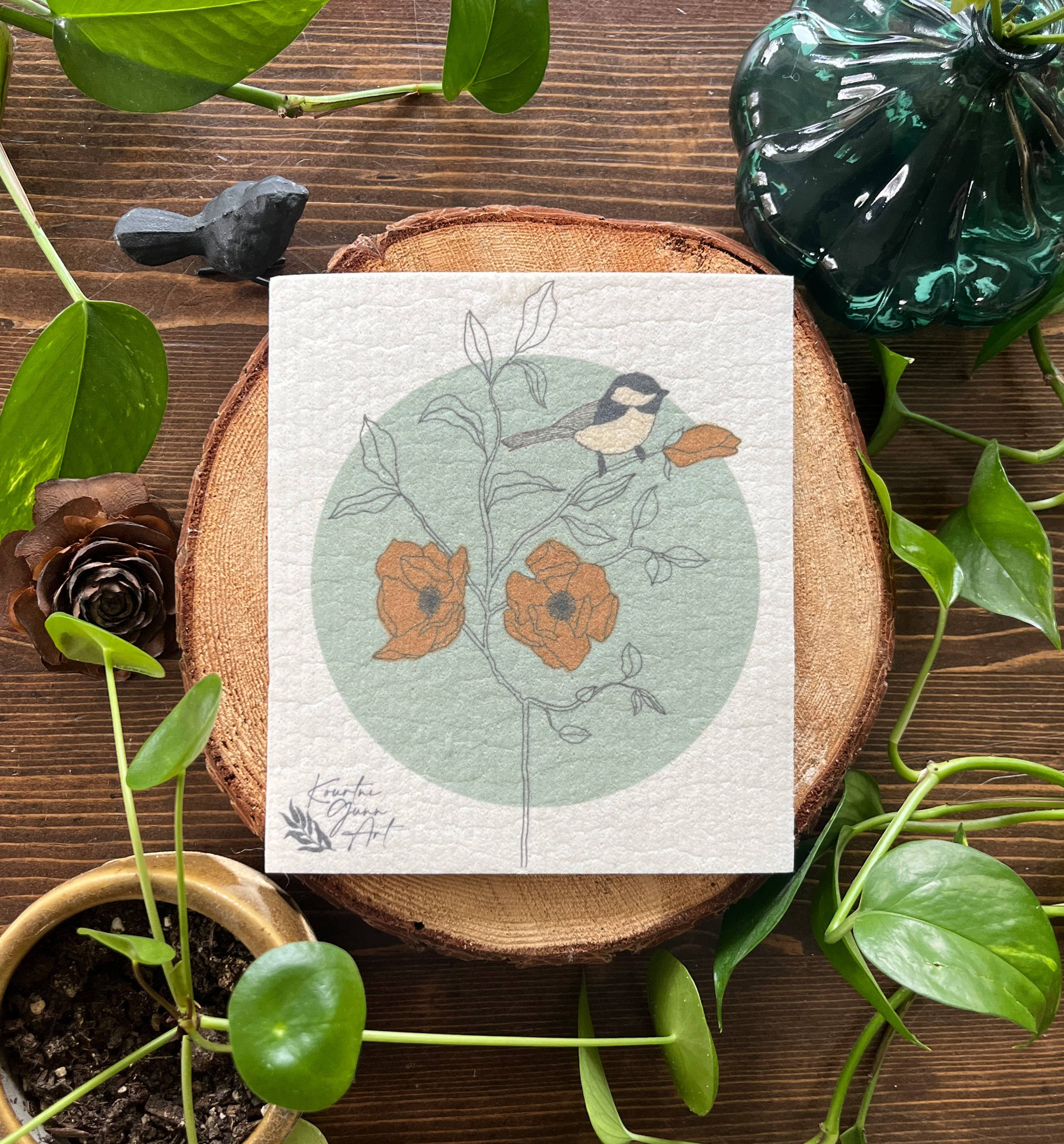 Swedish Dishcloth | Eco-Friendly Dish Cloth | Chickadee
