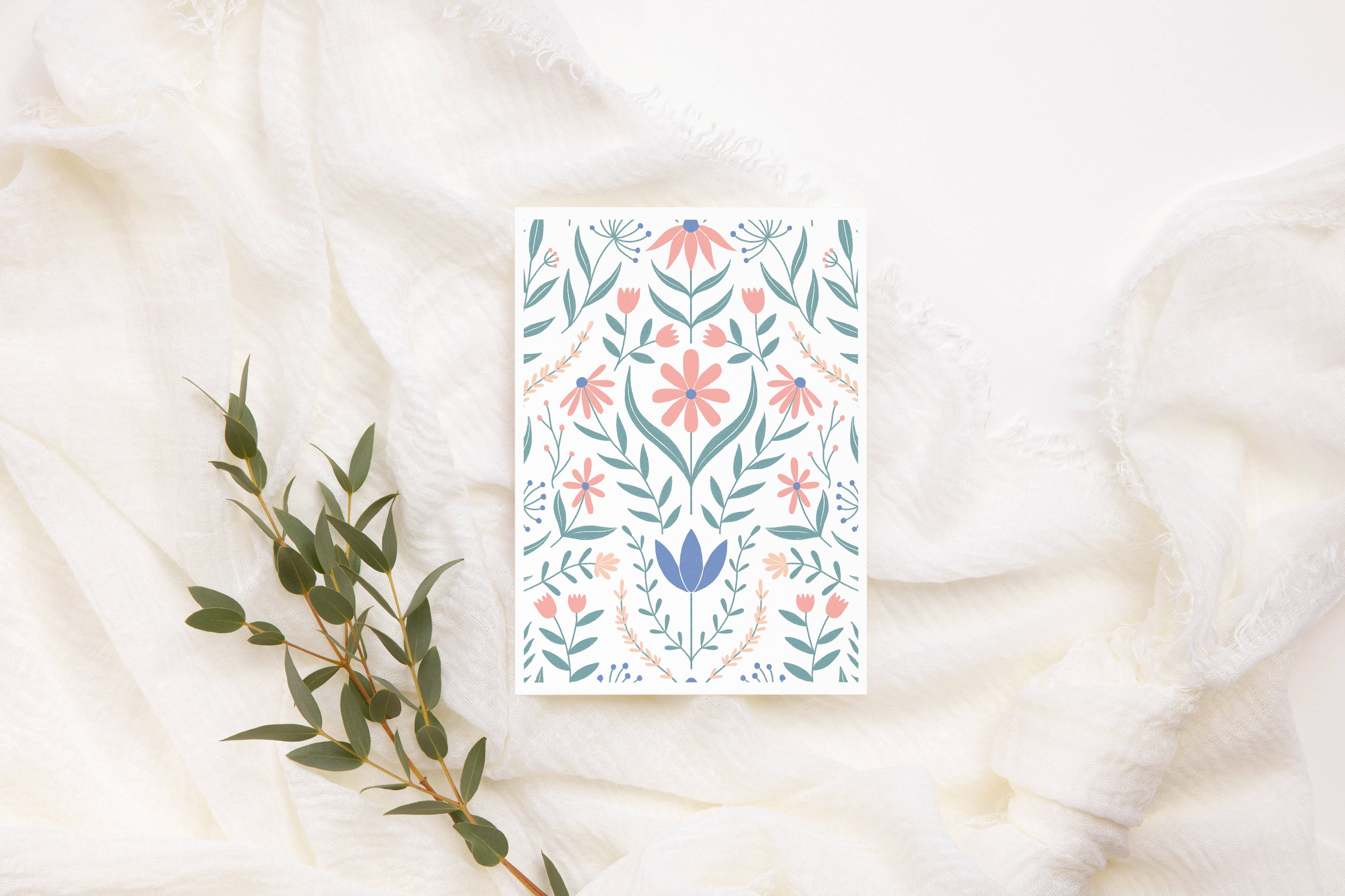 Botanical Greeting Card | Floral Birthday Greeting Card