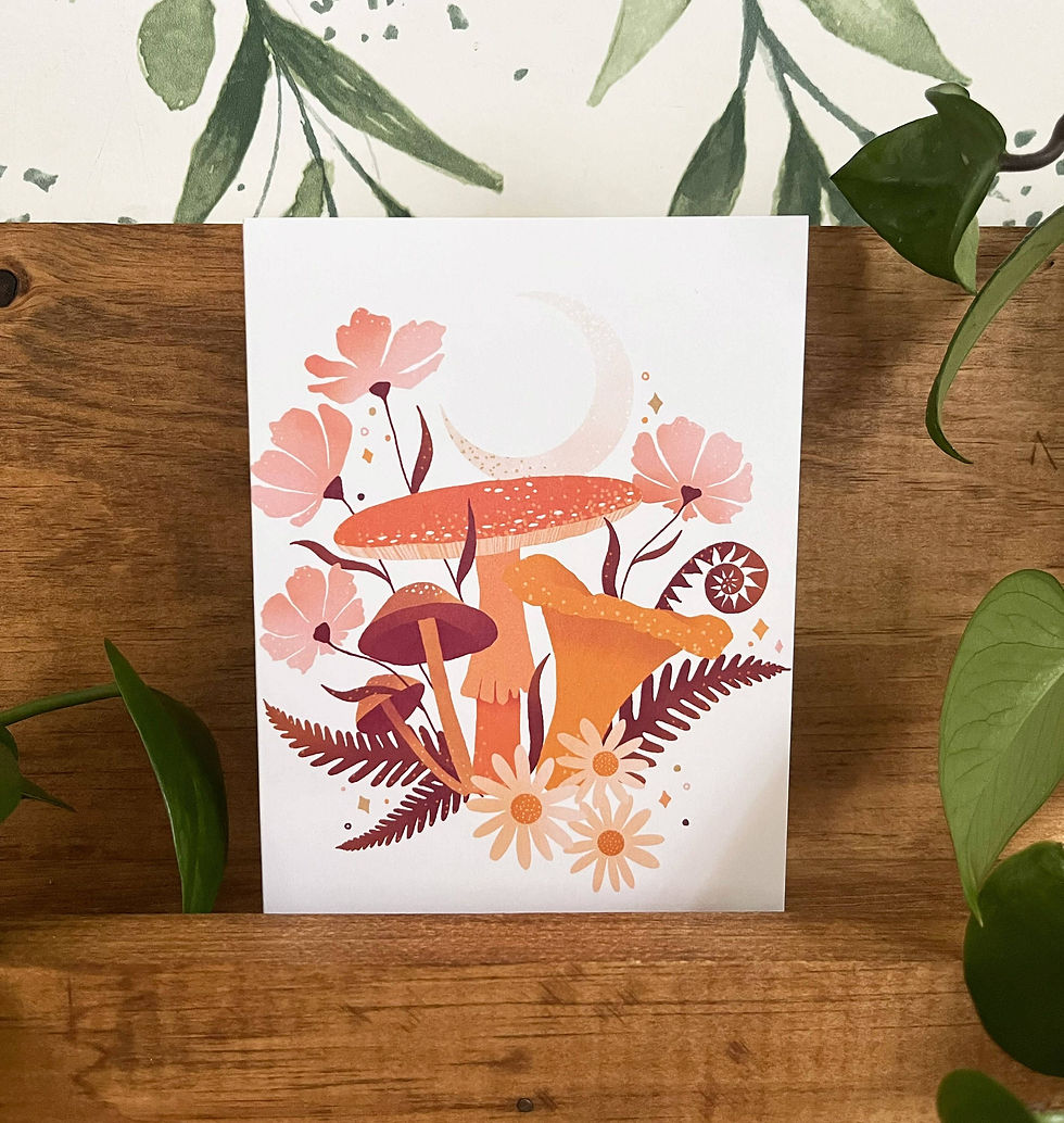 Thumbnail: Mushroom Greeting Card  |  Mushroom Card