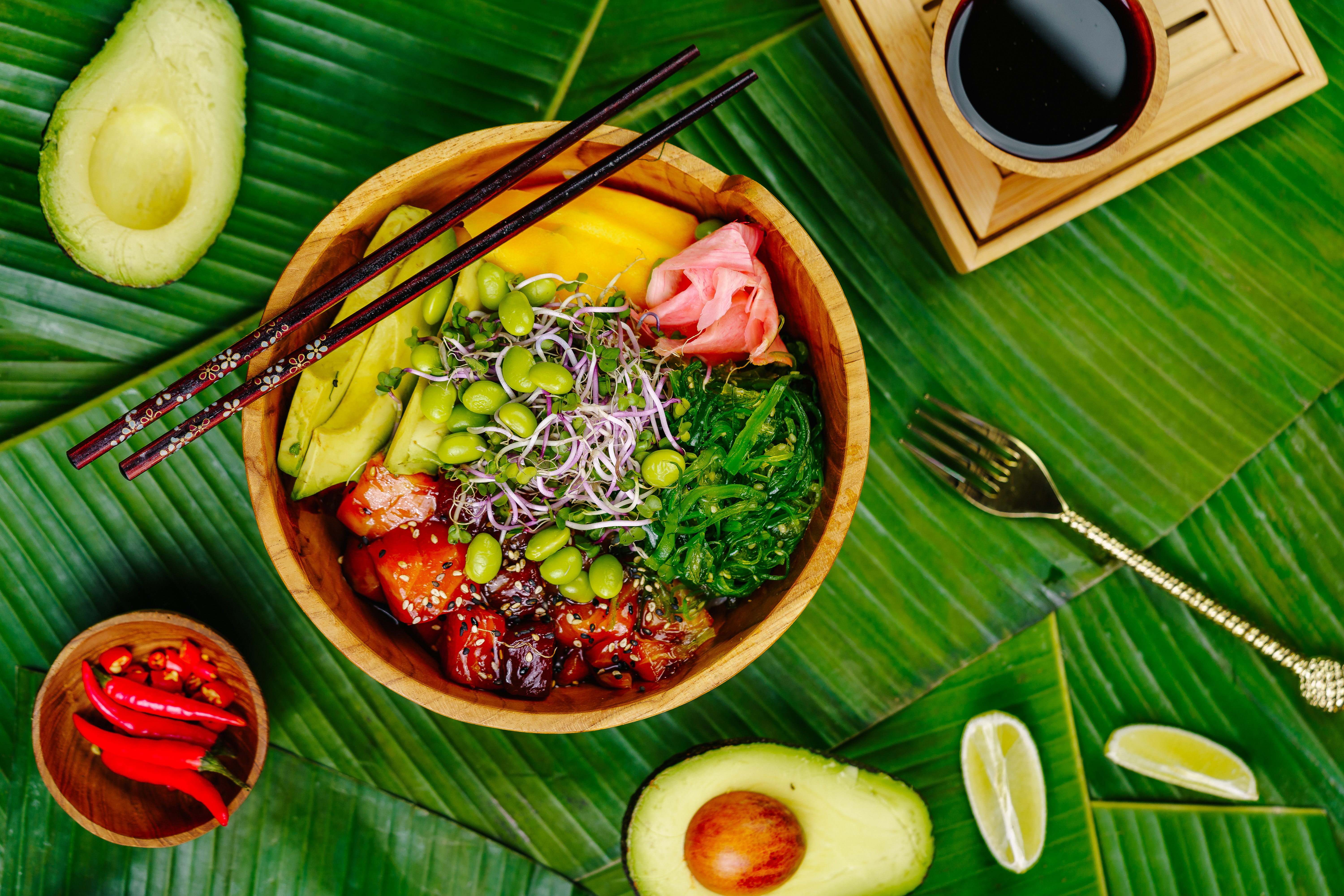 Arranged Food and Objects