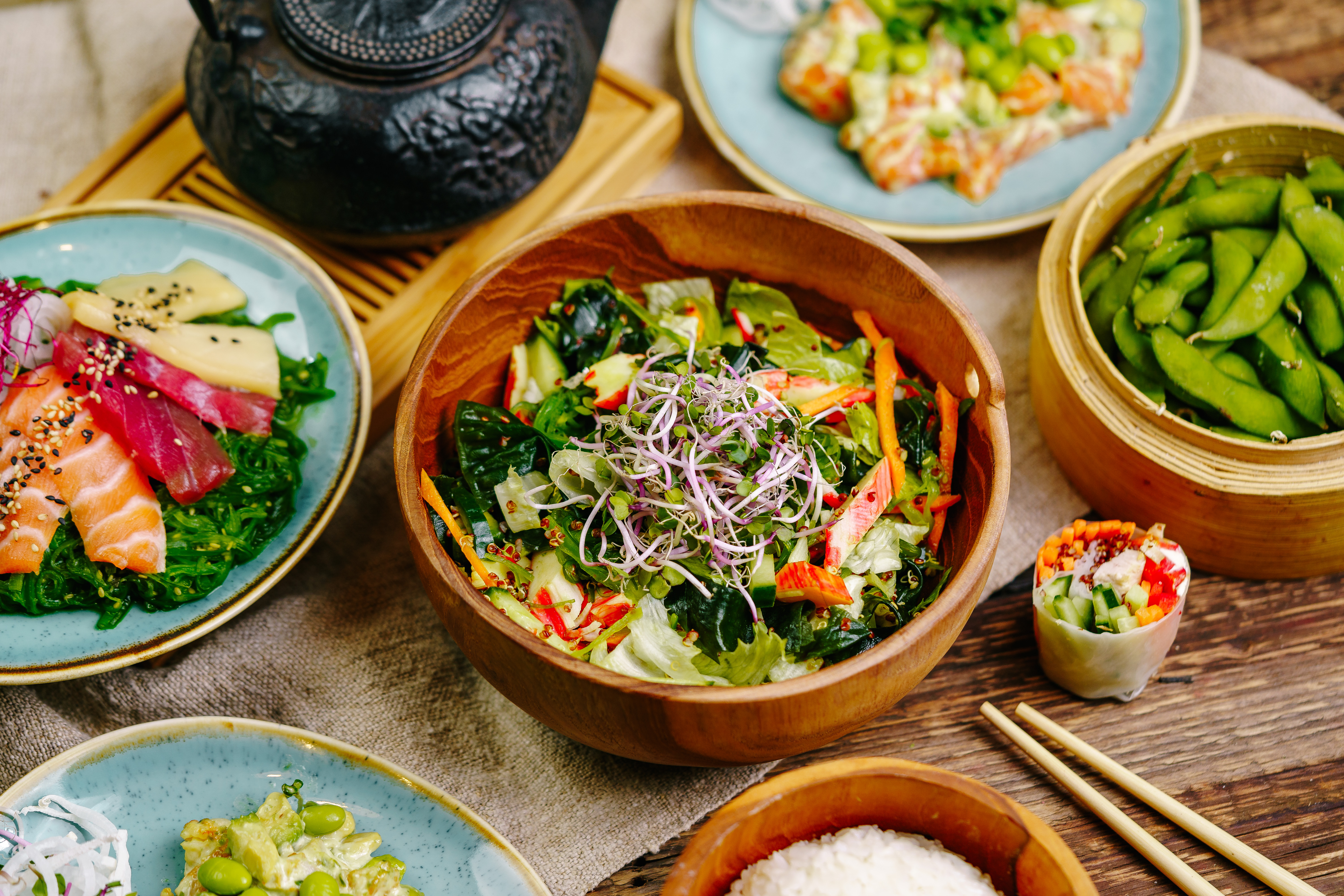 Arranged Food and Objects