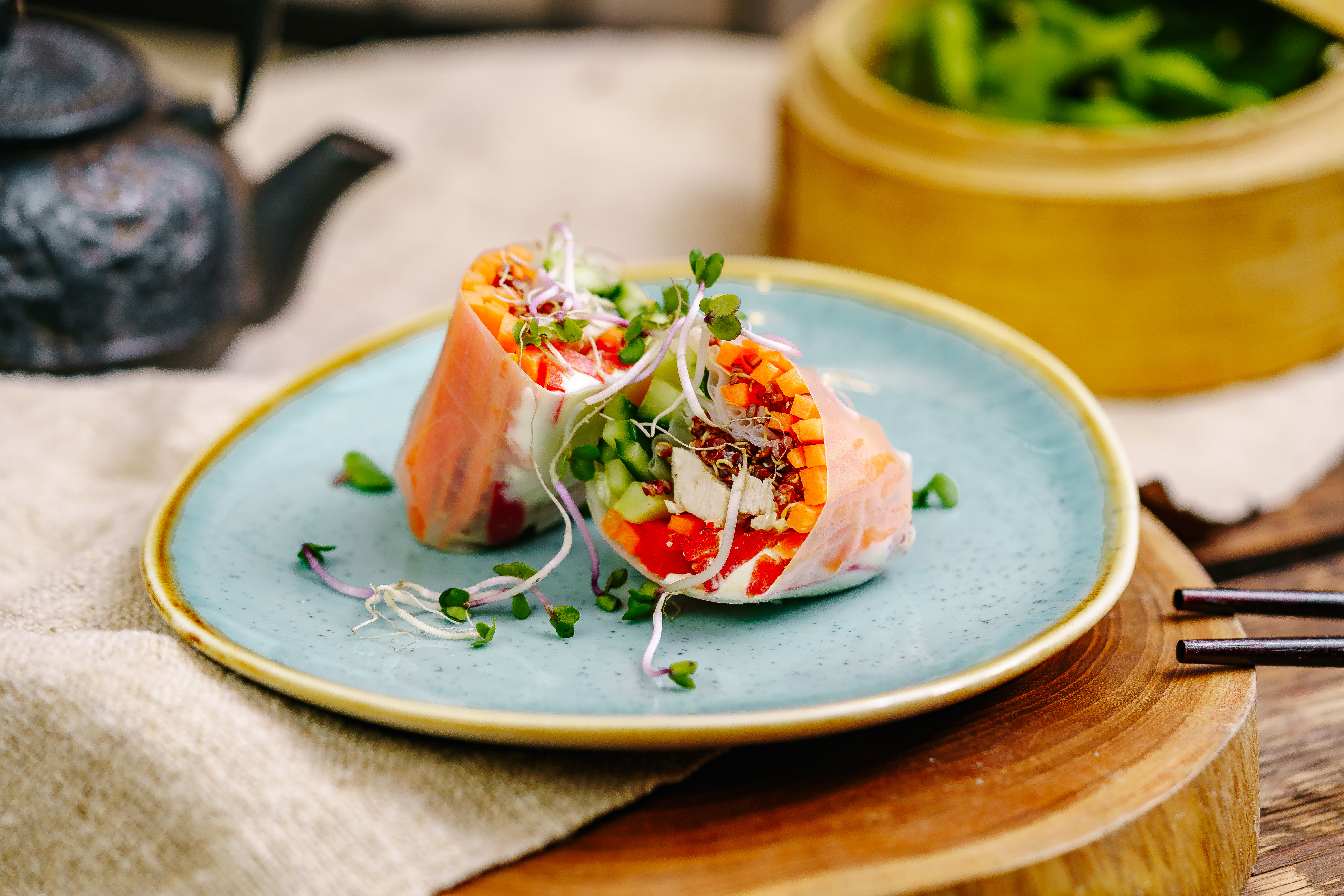 Arranged Food and Objects