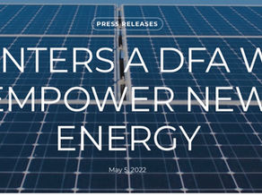 Climate Fund One enters a Development Fund Agreement with Empower New Energy