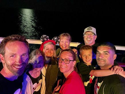 Family group photo aboard the Disney Magic