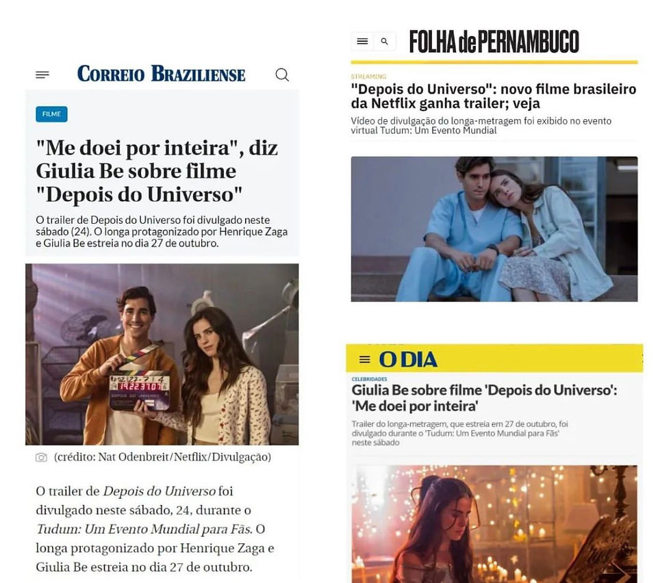 Fotografia still para Netflix- Filme Depois do Universo