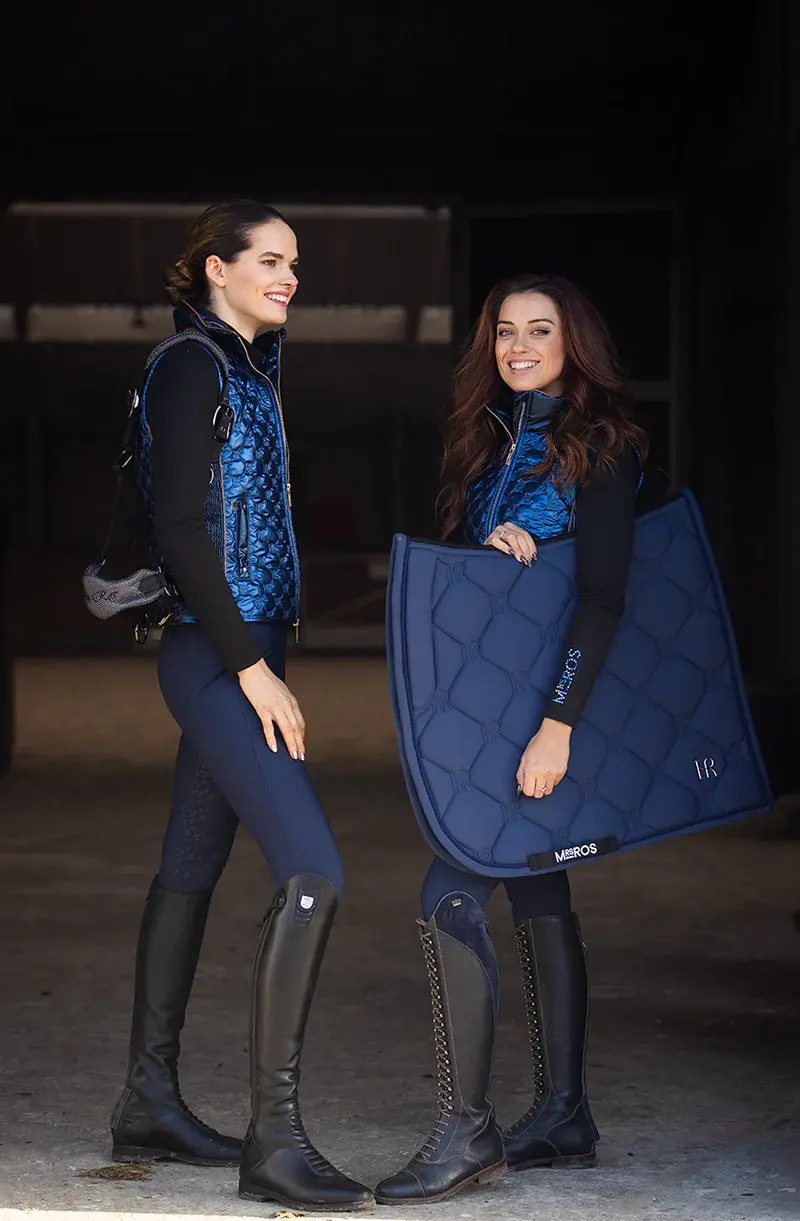 Thumbnail: Mrs. Ros Charmer Dressuur Zadeldekje - Navy
