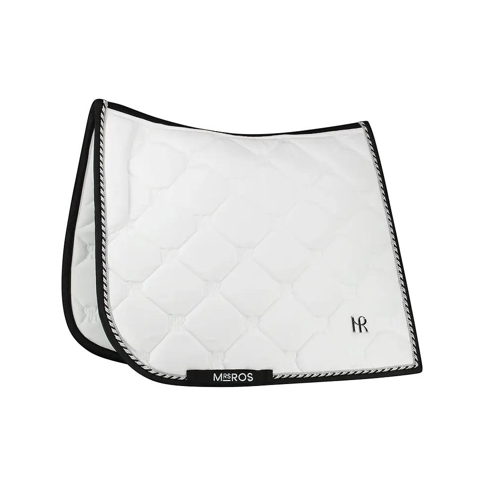 Charmer Dressuur zadekdek wit met diamant patroon