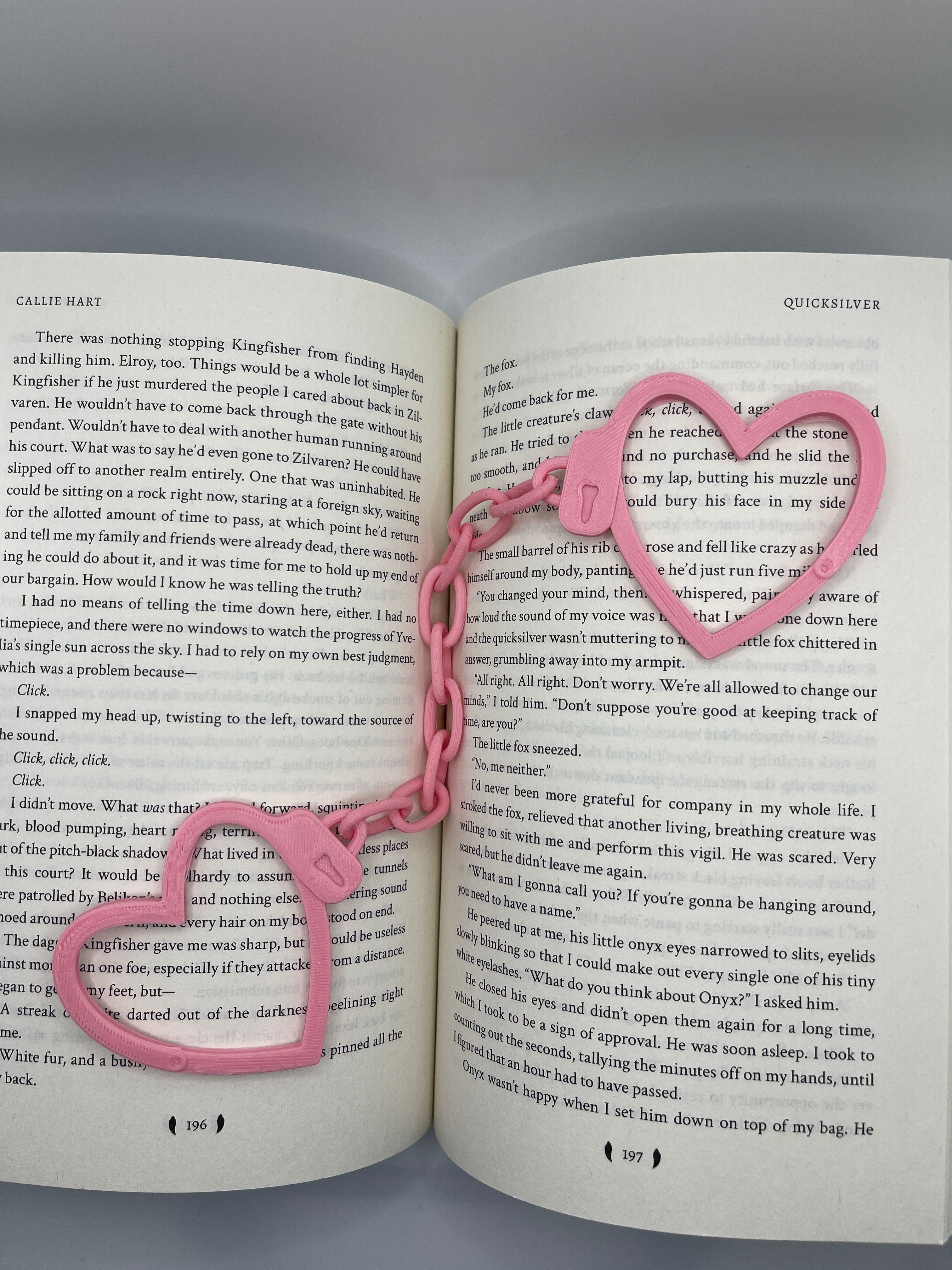 Pink Heartcuffs Bookmark