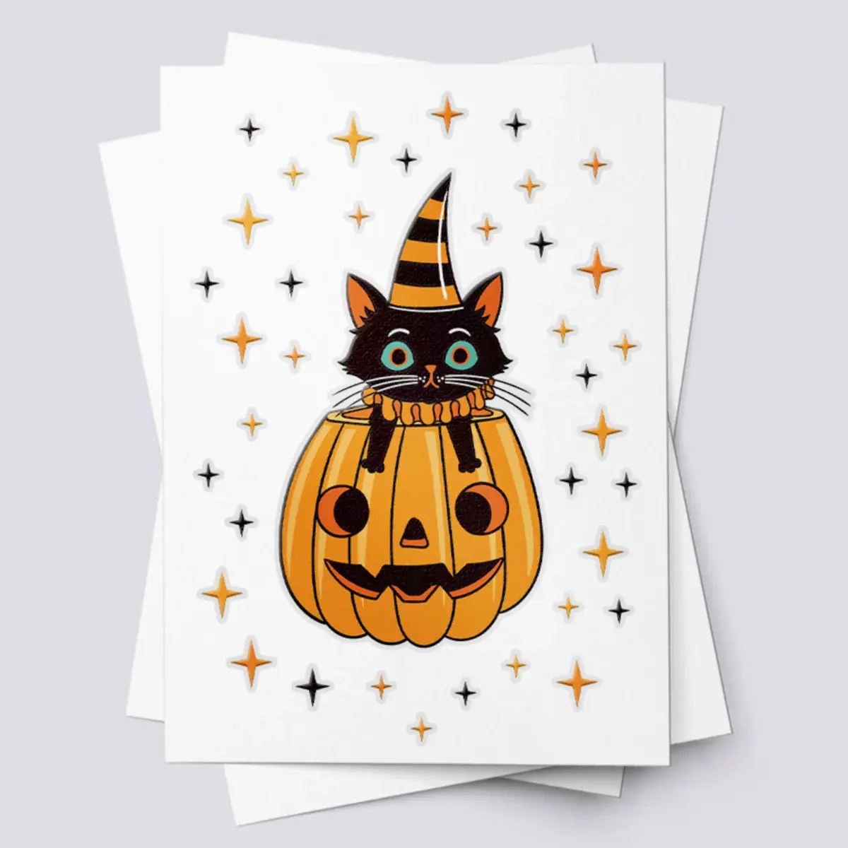 設計師品牌轉印貼紙 — 小黑貓