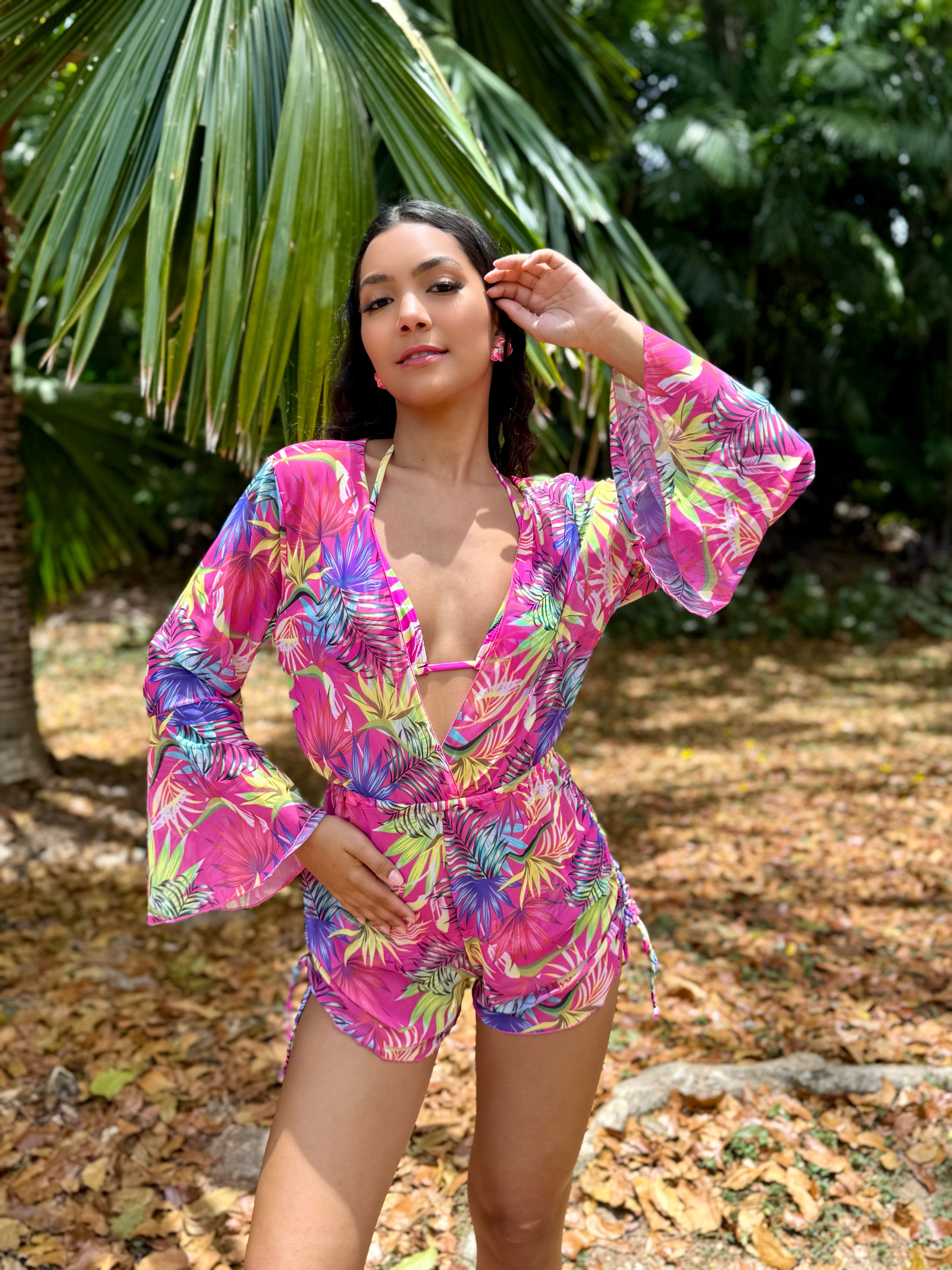 Zarelle Tropical 3 Piece Set - Fuchsia