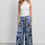 Thumbnail: Geometric Print Belted Wide Leg Pants