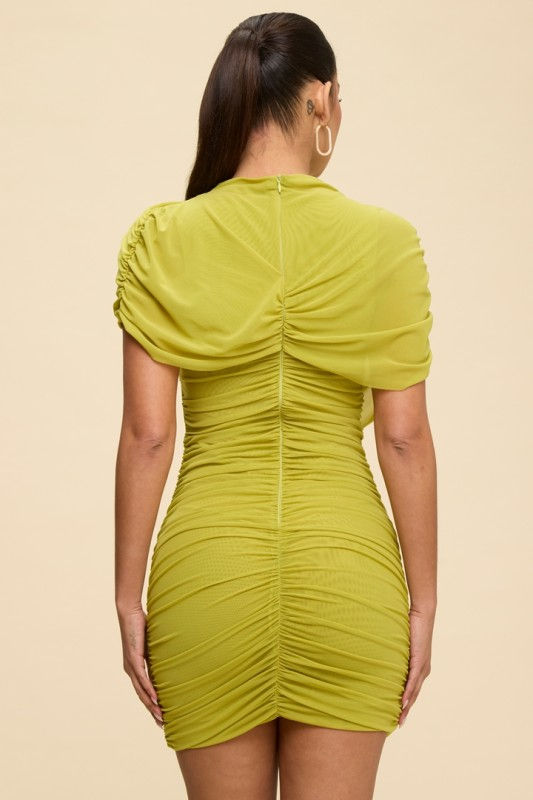 Thumbnail: The Mirella Scuplted Drape Mini Dress
