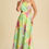 Thumbnail: Floral Halter Side Cut Out Tie Back Maxi Dress