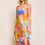Thumbnail: Floral Strapless Ruffle Slit Maxi Dress