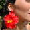 Thumbnail: Zaria Bloom Statement Earrings - Red