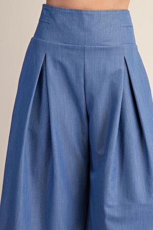 Thumbnail: Madeira High Waist Crop Pants - Blue