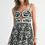 Thumbnail: Embroidered Cut Out A-Line Floral Dress