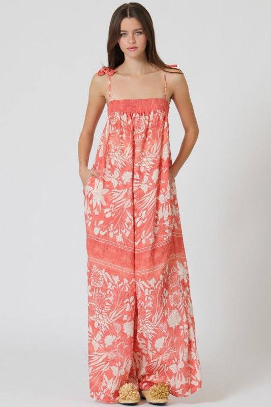 Kalani Tie Strap Loose Fit Jumpsuit