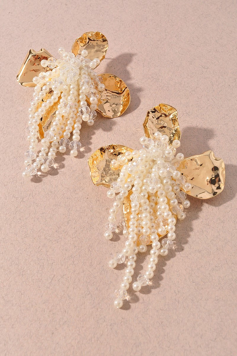 Pearl Orchid Earrings