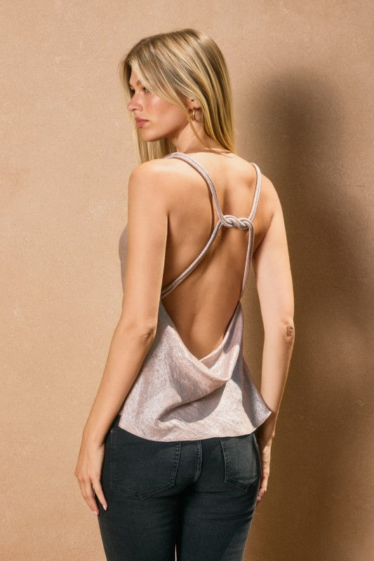 Thumbnail: Champagne Whisper Satin Top