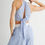 Thumbnail: Striped Halter Collared Tie Back Top & Belted Wide Leg Pants Set