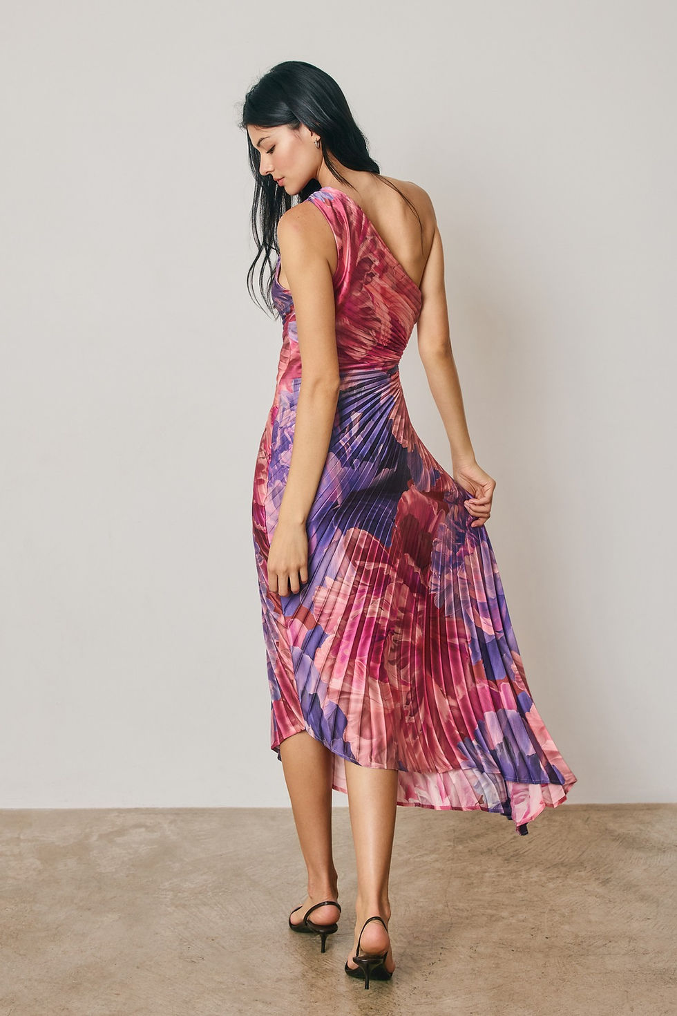 Thumbnail: Amethyst Tide Pleated Maxi Dress
