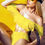Thumbnail: Off The Shoulder Ruffled Top & High Waist Bottoms Bikini Set