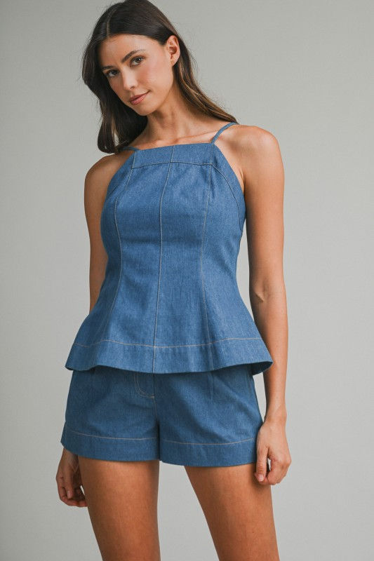 Thumbnail: Mara Denim Shorts Set