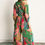 Thumbnail: Tropical Print Elastic Waist Pants (Matching Top Available)