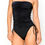 Thumbnail: Spaghetti Strap or Strapless Ruched Side Tie Swimsuit