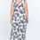 Thumbnail: Plus Size Sleeveless Leaf Print Ruffle Detail Wrap Midi Jumpsuit