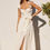 Thumbnail: Cotton Linen Blend Flutter Strap Corset Belted Maxi Dress